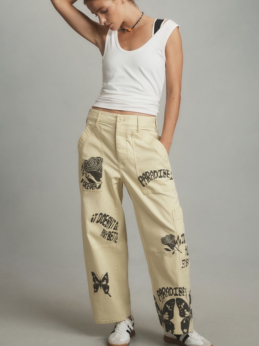 NWOT Pilcro Anthropologie Allison Marie Garcia The Millie Low Slung Barrel Pants